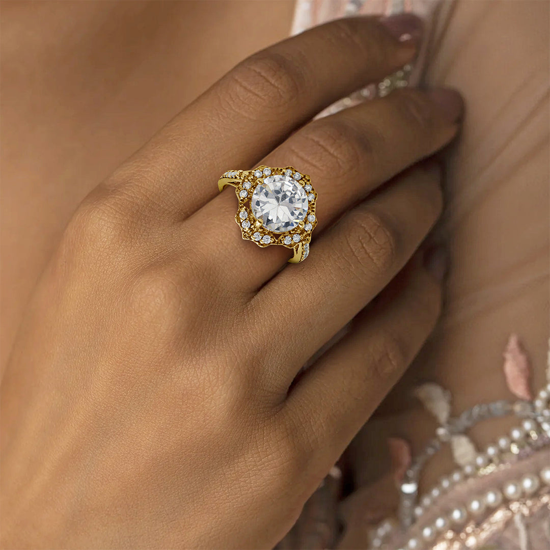 Paisley Solitaire Ring