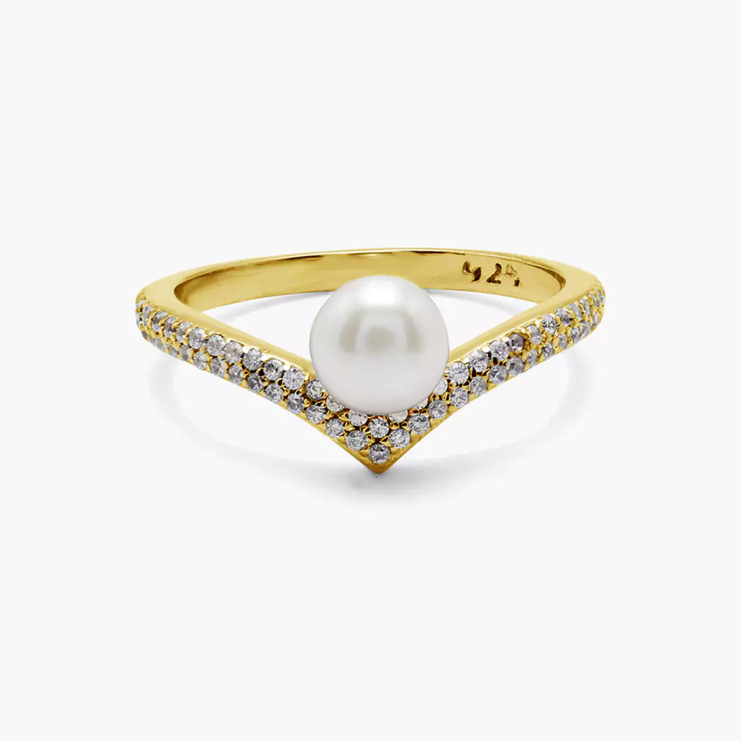 Pearl V Ring
