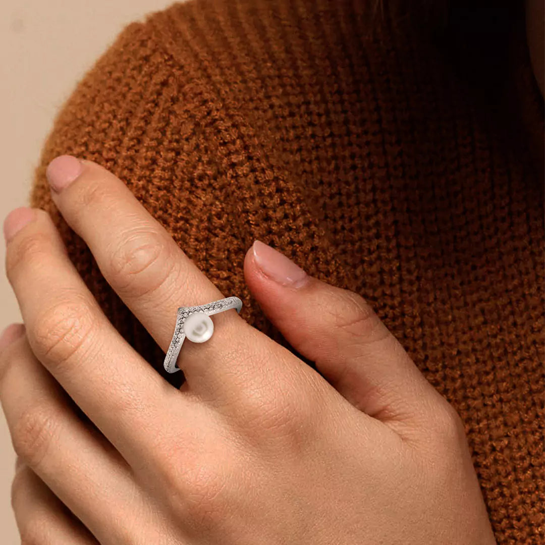 Pearl V Ring