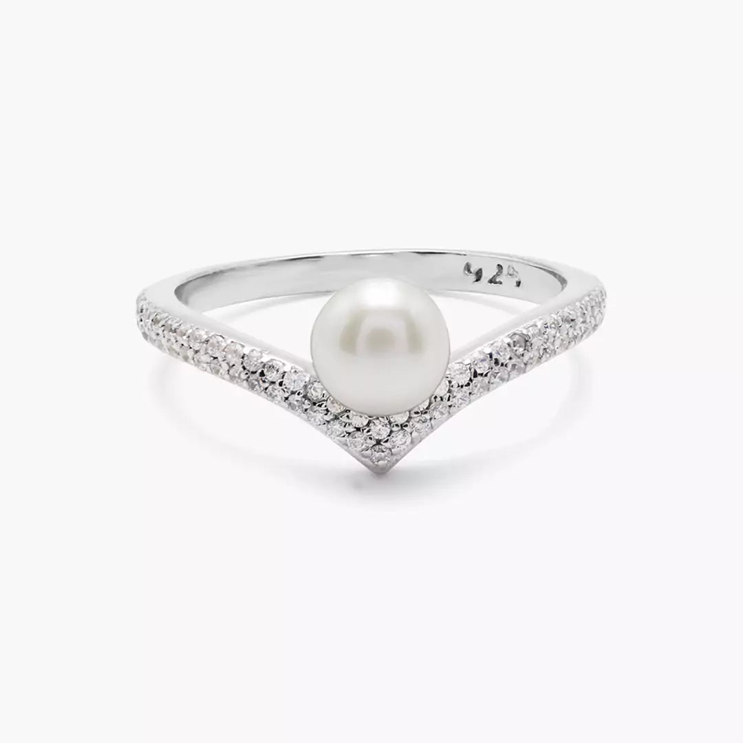 Pearl V Ring