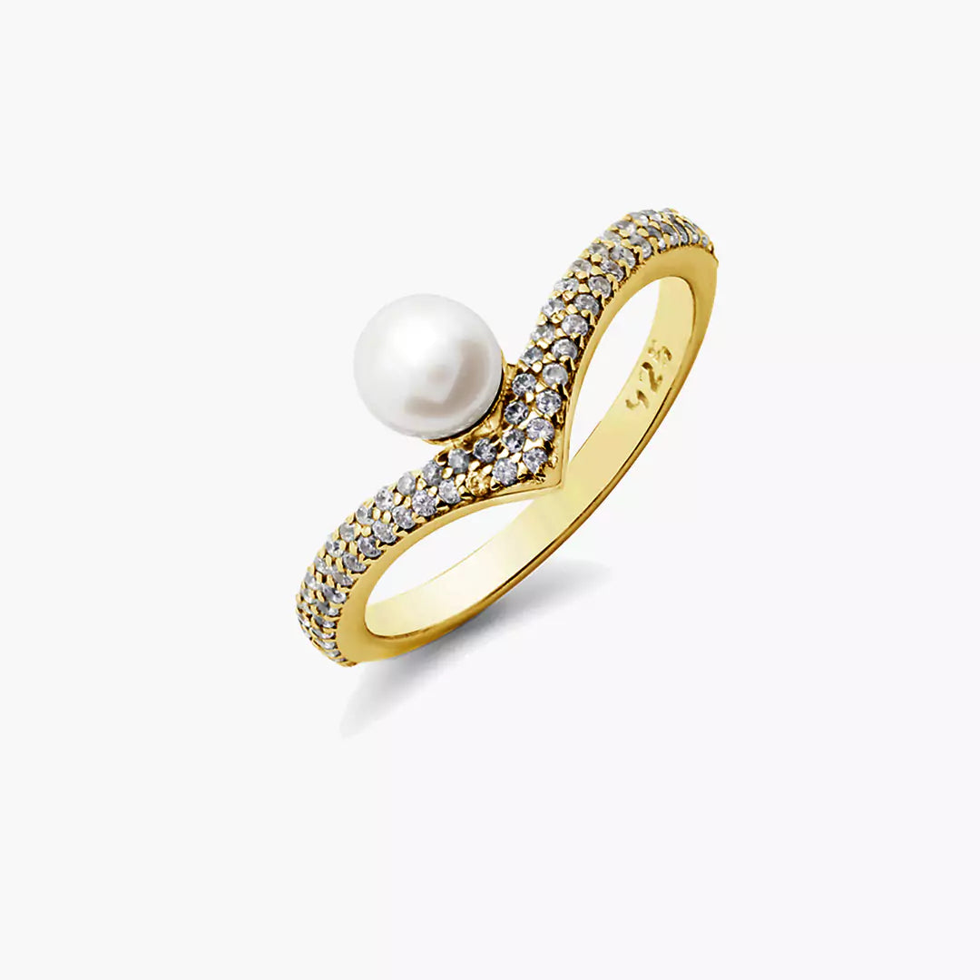 Pearl V Ring