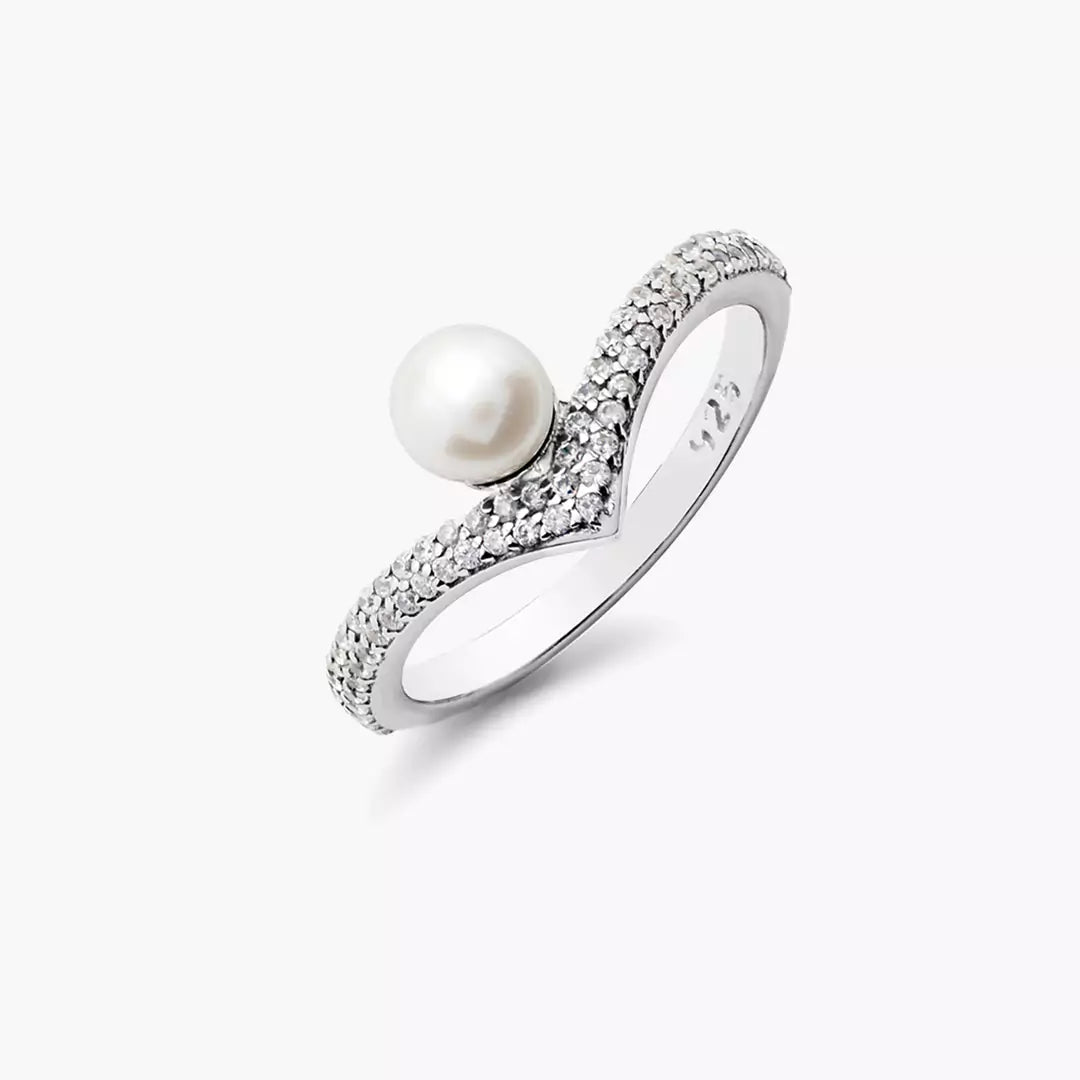 Pearl V Ring