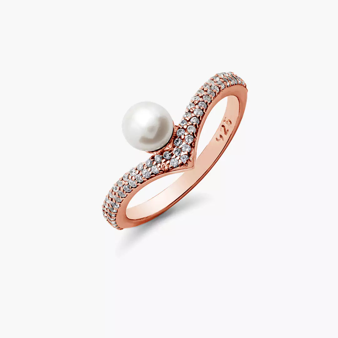 Pearl V Ring