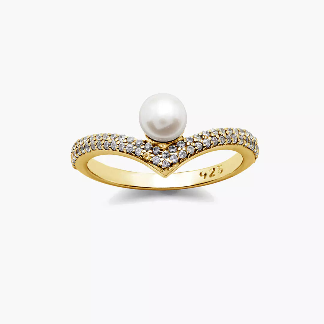 Pearl V Ring