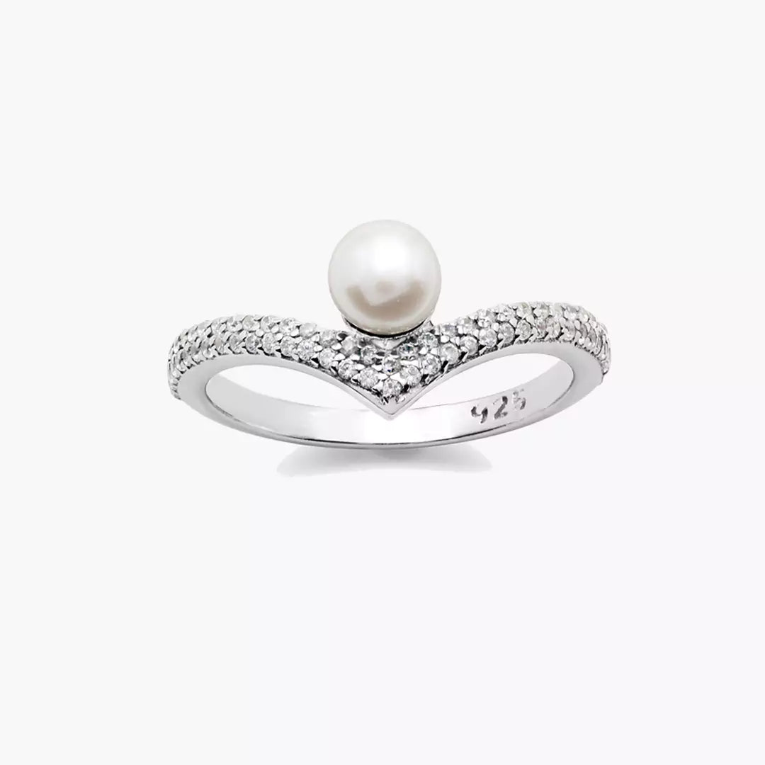 Pearl V Ring