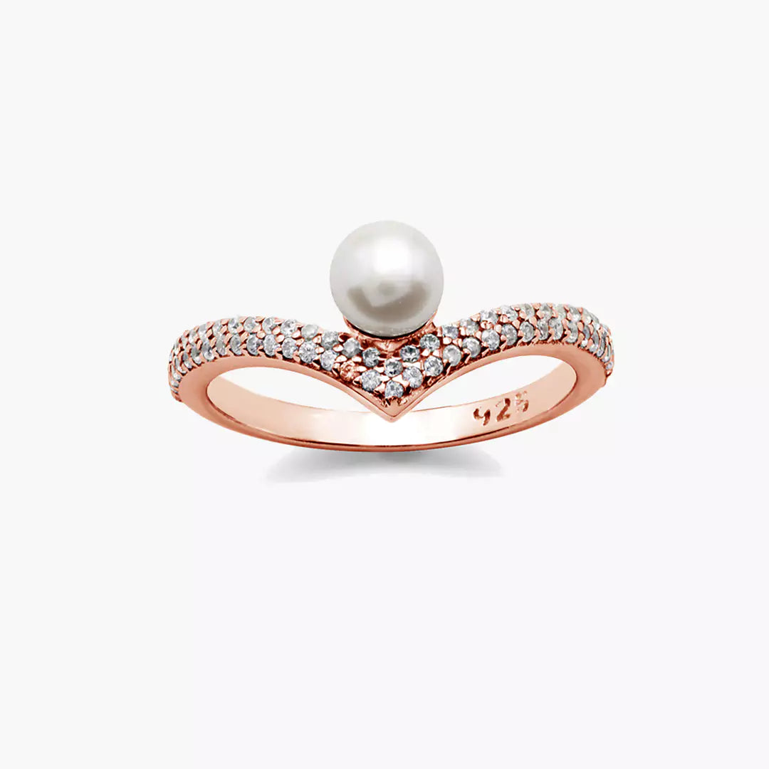 Pearl V Ring