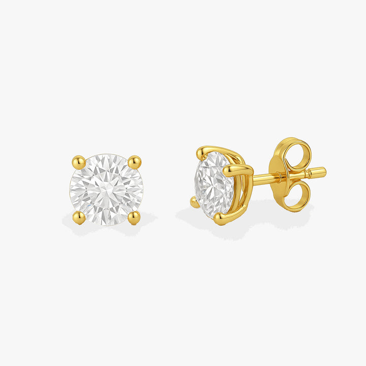 Round Solitaire Studs