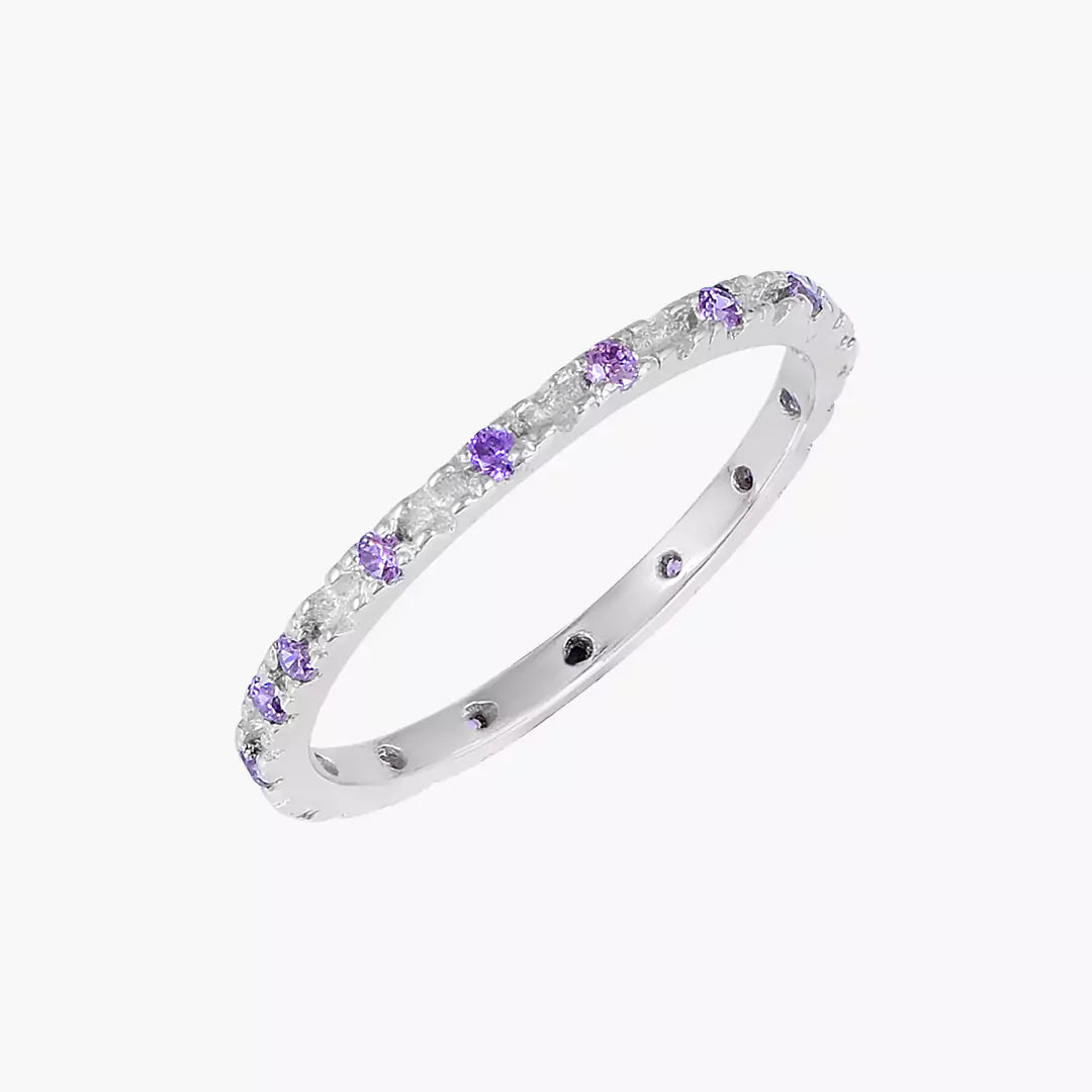 Spaced Thin Eternity Ring- Colourpop