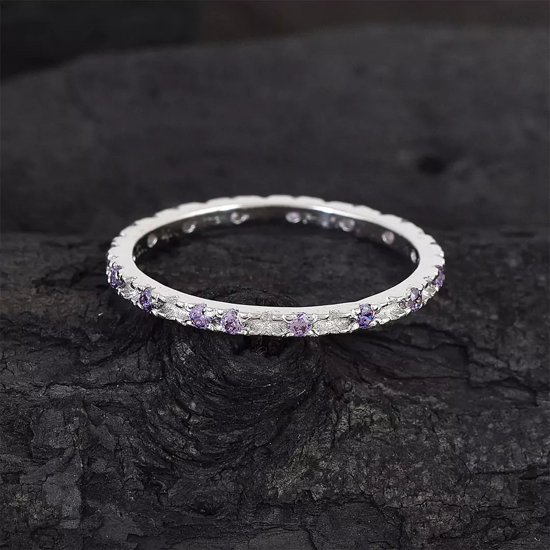 Spaced Thin Eternity Ring- Colourpop