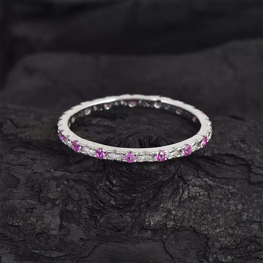 Spaced Thin Eternity Ring- Colourpop
