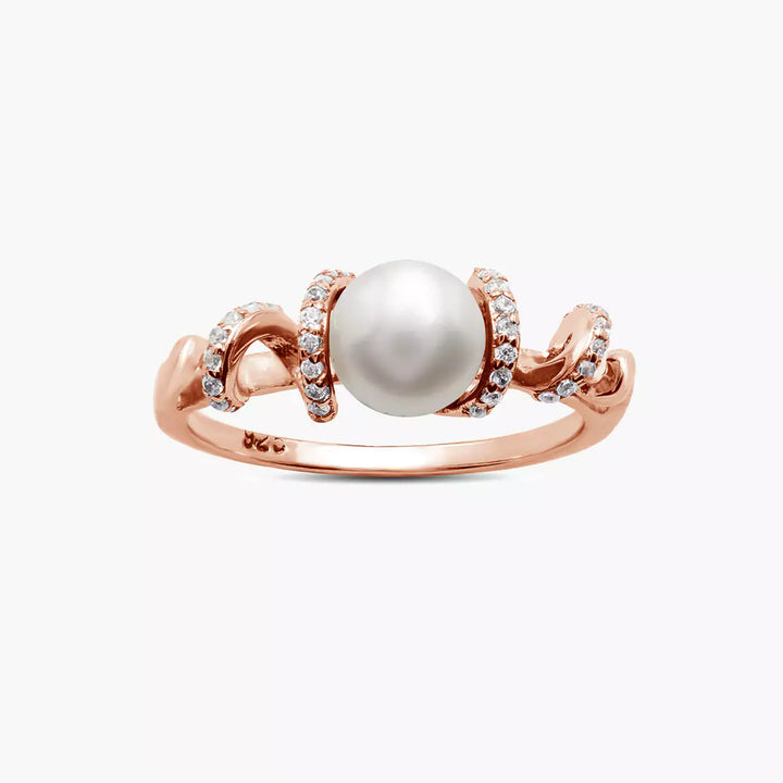 Spiral Pearl Ring