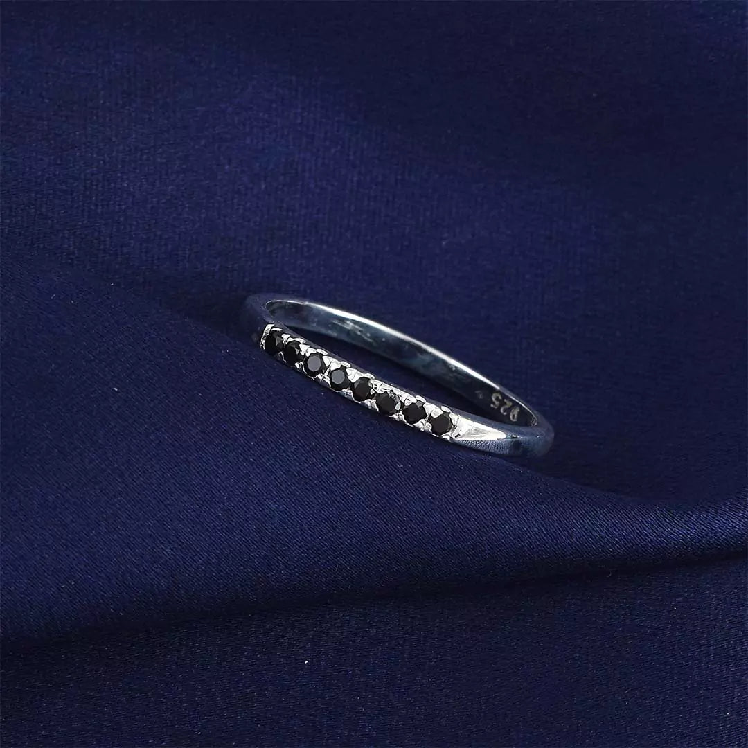 Thin Half Diamond Ring- Colourpop