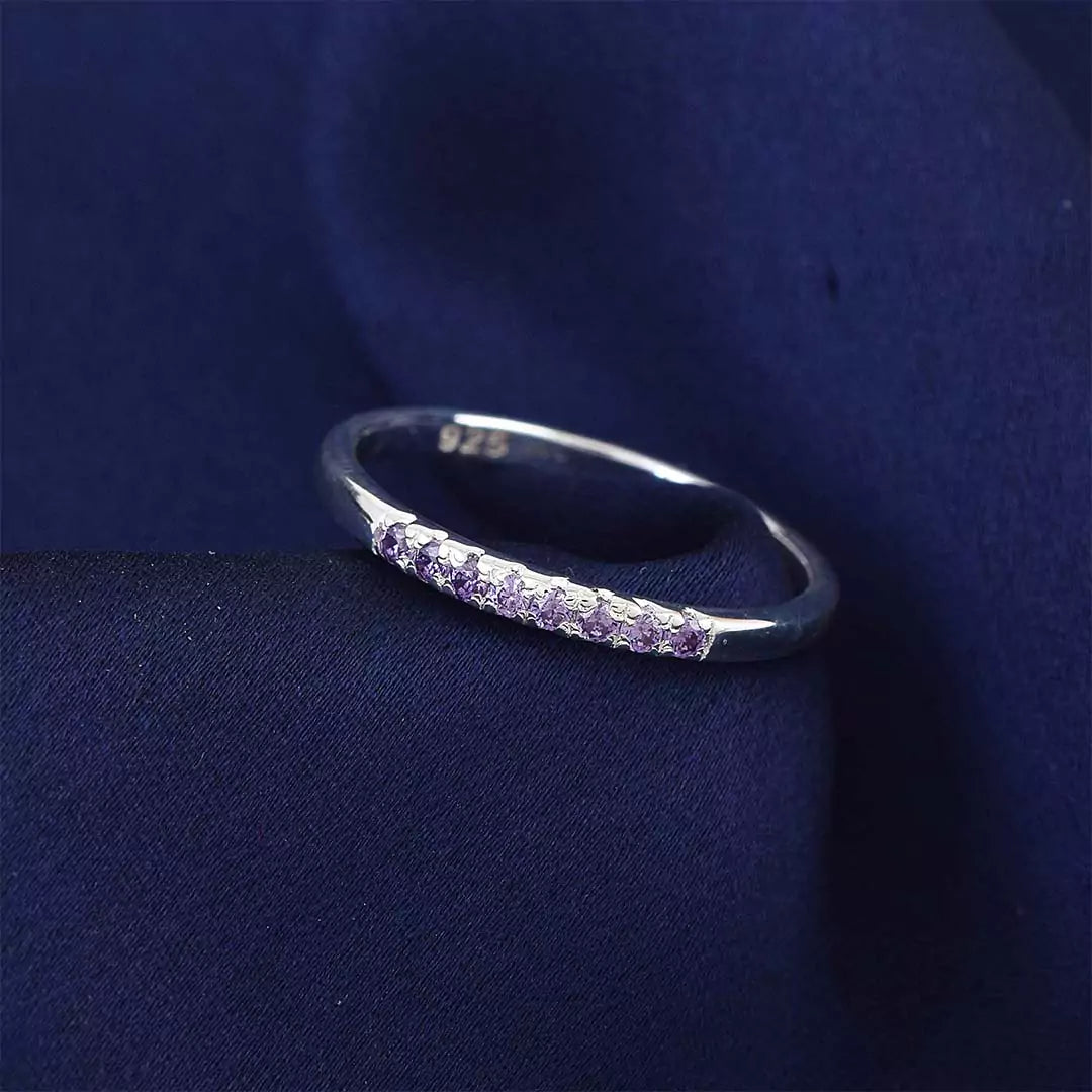 Thin Half Diamond Ring- Colourpop