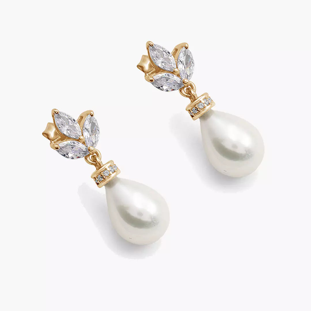 Lotus Pearl Earrings