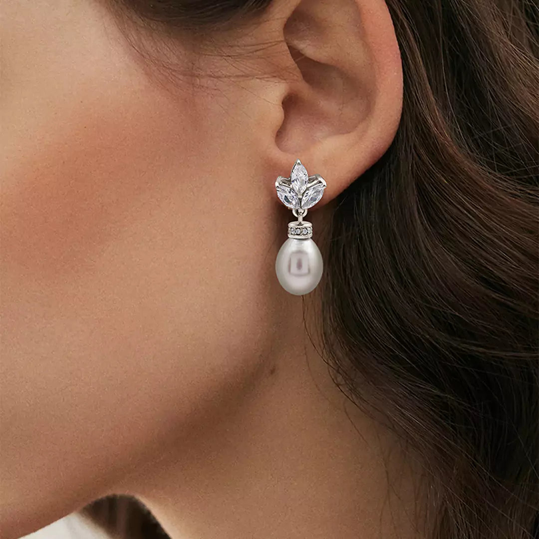 Lotus Pearl Earrings