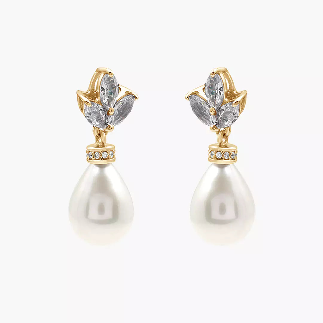 Lotus Pearl Earrings