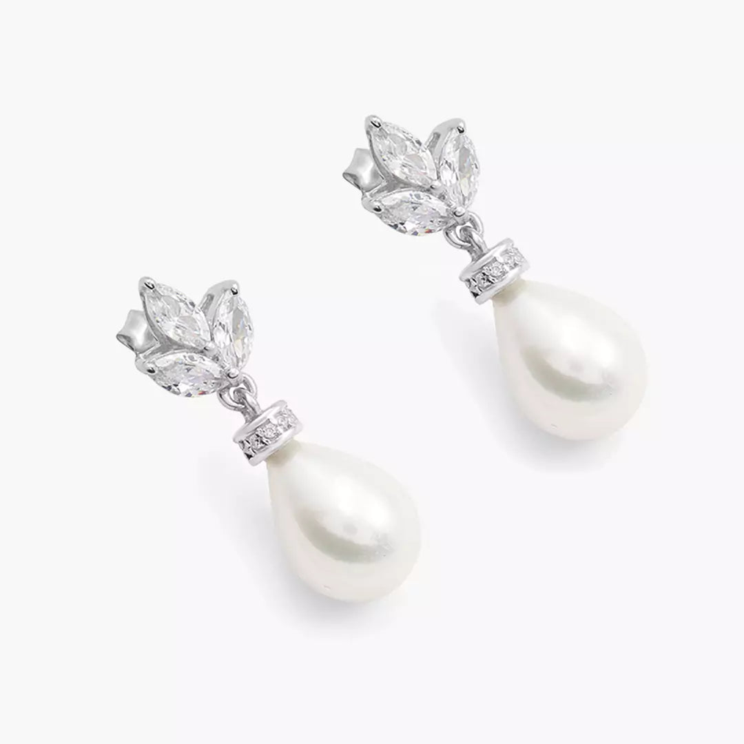 Lotus Pearl Earrings