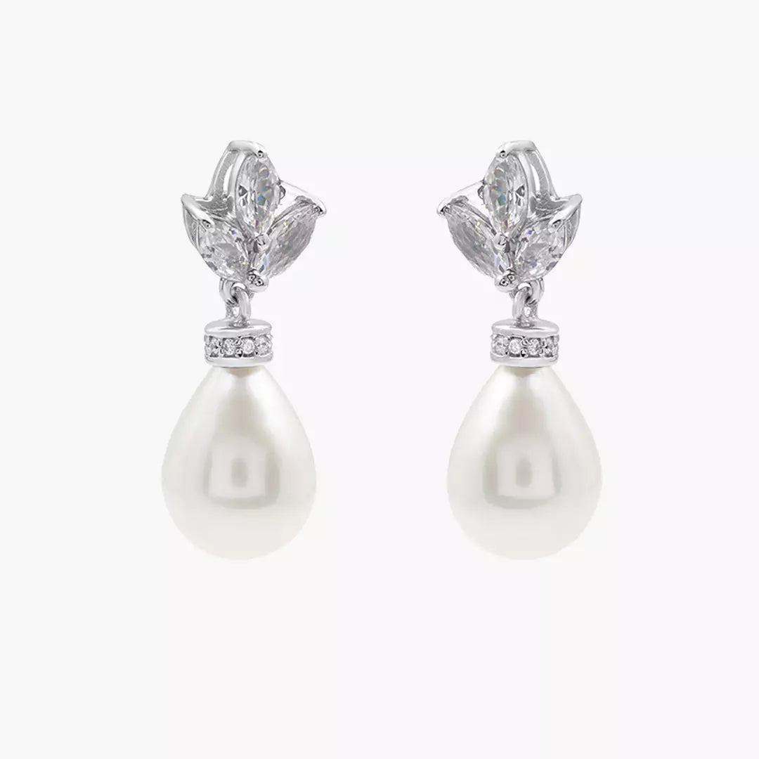Lotus Pearl Earrings