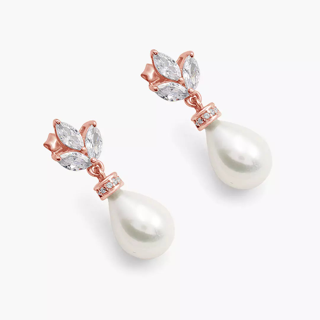Lotus Pearl Earrings