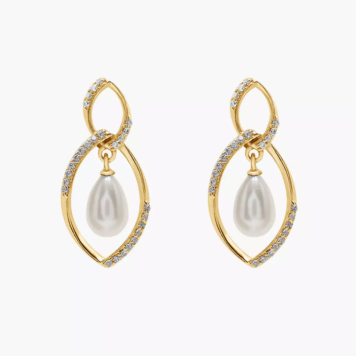 Twisty Twilight Pearl Earrings