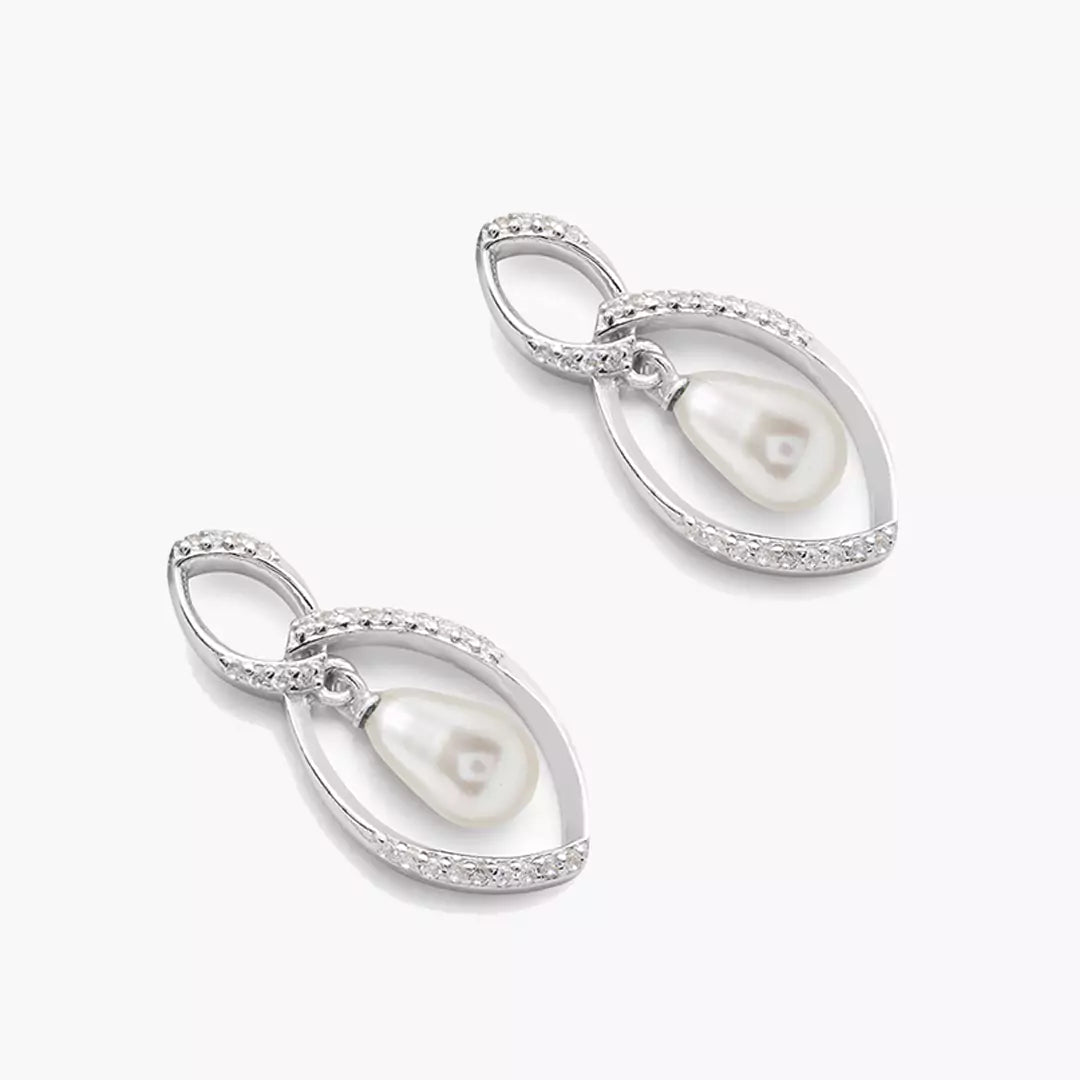 Twisty Twilight Pearl Earrings