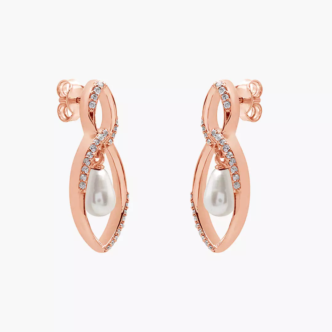 Twisty Twilight Pearl Earrings